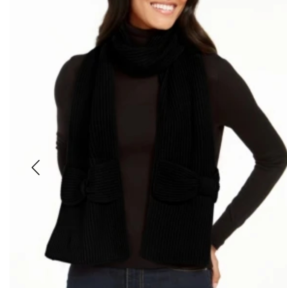 KATE SPADE Solid Bow Muffer Scarf